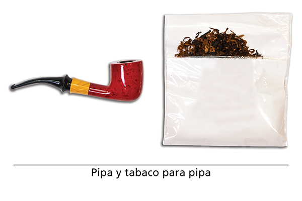 Pipa y tabaco para pipa
